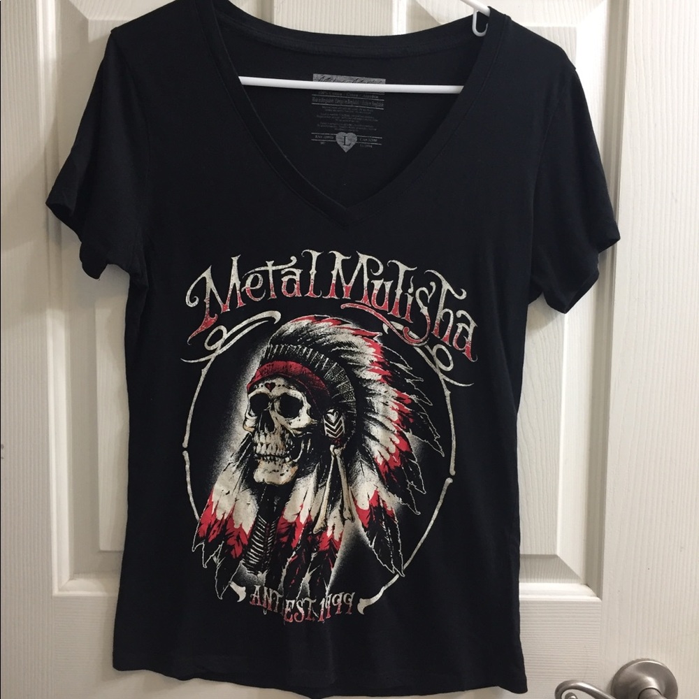 Metal Mulisha Vneck T-shirt large